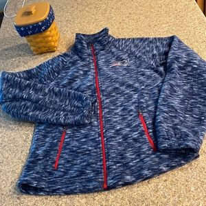 NFL New England Patriots Women’s Fleece Long Sleeve Zip Up Jacket Small Blue Red